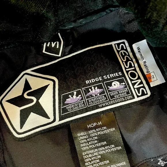 SESSIONS Mens Ridge Series RECCO Snowboarding Jacket - Picture 8 of 16